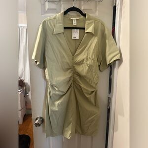 H&M Light Green Mini Dress